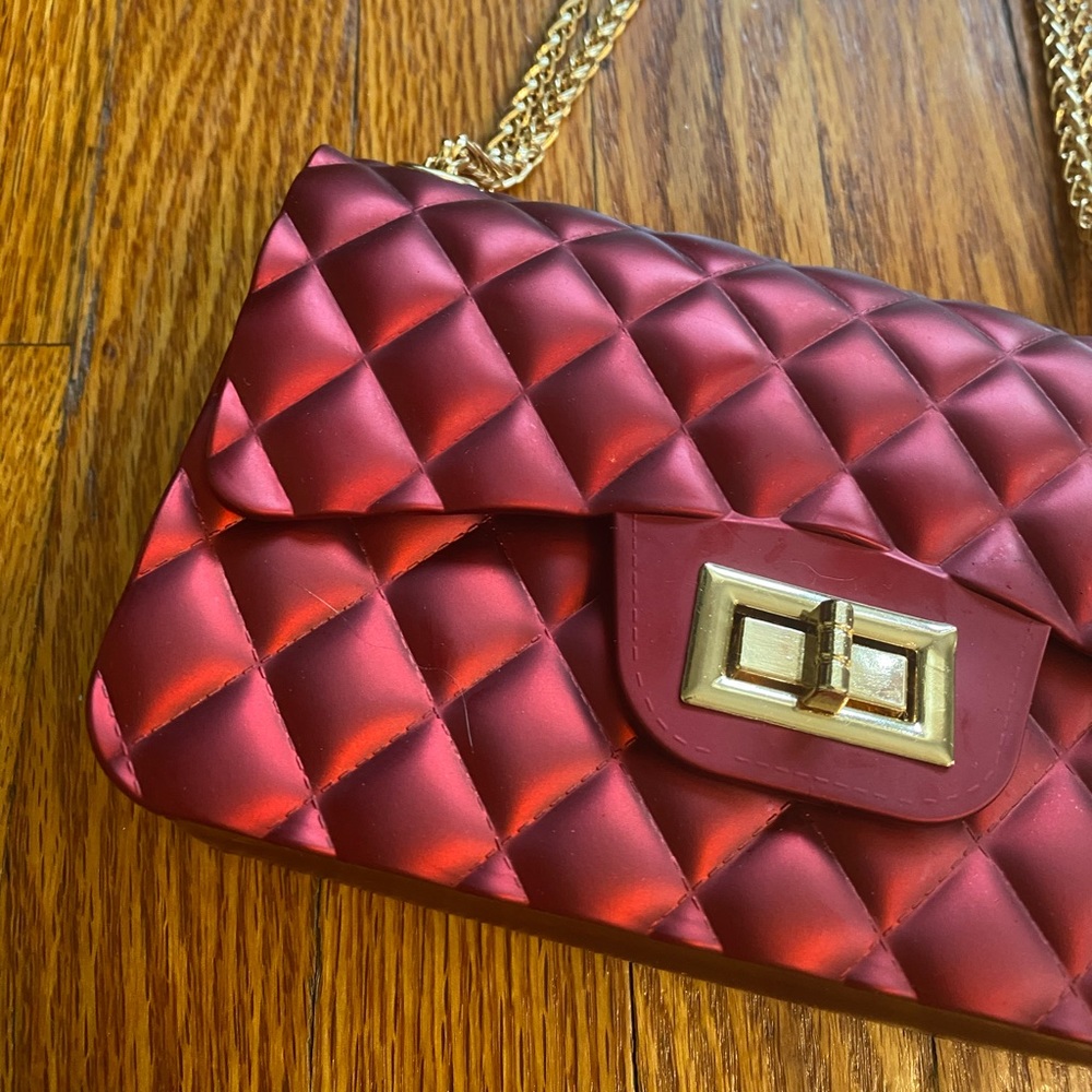 Ruby Red Quilted Bag - image 4